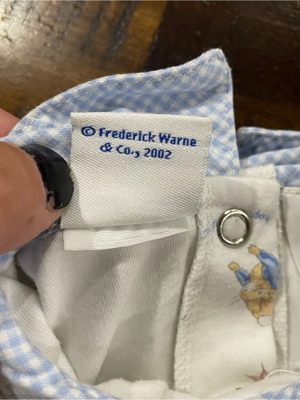 Vintage 2002 Peter Rabbit Beatrix Potter Baby Romper 0-3M
